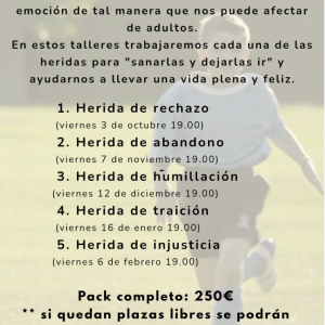 ESPECIAL TALLERES "LAS 5 HERIDAS DE LA INFANCIA"